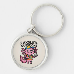 Porte-clés Axolotl nerd sarcastique je pose des questions sur