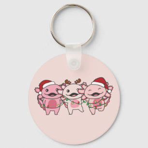 Porte-clés Axolotl Noël Animaux doux Axolotls