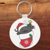 Porte-clés Axolotl Noël Neige Animaux d'hiver Axolotls Clé (Recto)