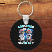 Porte-clés Axolotl Prophecy – Consumed By 6, Saved By 7 (Recto)