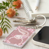 Porte-clés Axolotl rose (Devant droit)
