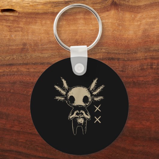 Porte-clés Axolotl Still Emo Goth (Recto)