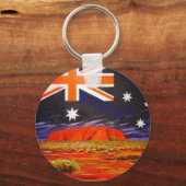 Porte-clés Ayers rock et drapeau australien (Recto)