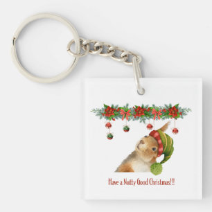 Porte-clés Ayez un Noël agréable et fou personnalisé Écureuil