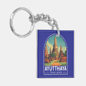 Porte-clés Ayutthaya Thailand Travel Art Emblem (Devant gauche)
