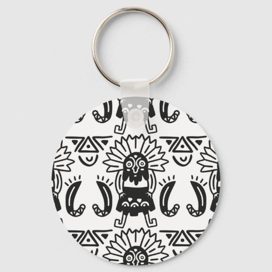 Porte-clés Aztec Art - Motif Lizard (Recto)
