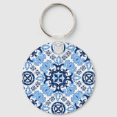 Porte-clés Azulejos bleus époustouflants💙 personnalisables (Verso)