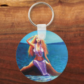Porte-clés Azure Ocean - Porte - clé d'art de Sirène (Recto)