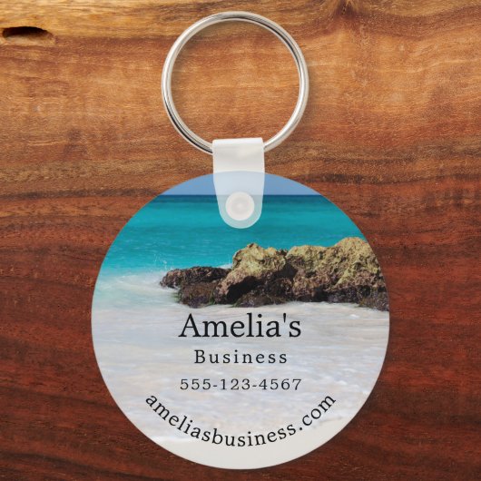 Porte-clés Azure Ocean Sandy Beach (Verso)