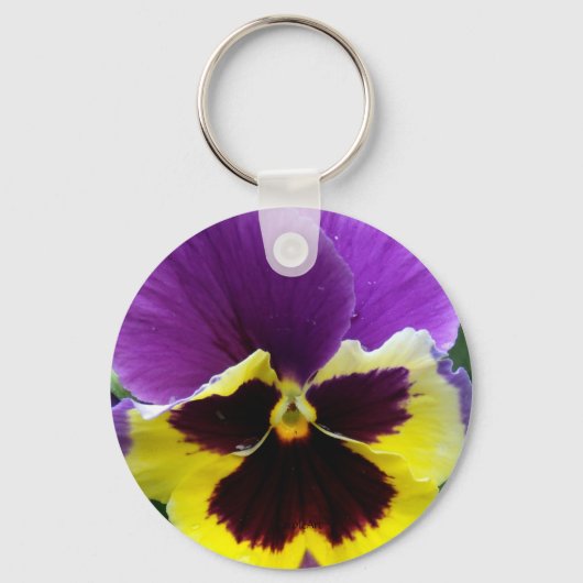 Porte-clés b1 Purple Purple Jaune Pansy (Recto)