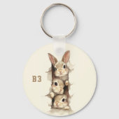 Porte-clés B3 Three Bunnies 3D Illusion (Recto)