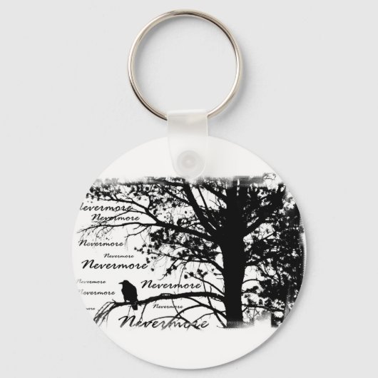 Porte-clés B&W Nevermore Raven Silhouette (Recto)