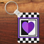 Porte-clés B&W Purple Hearts Beating (Recto)