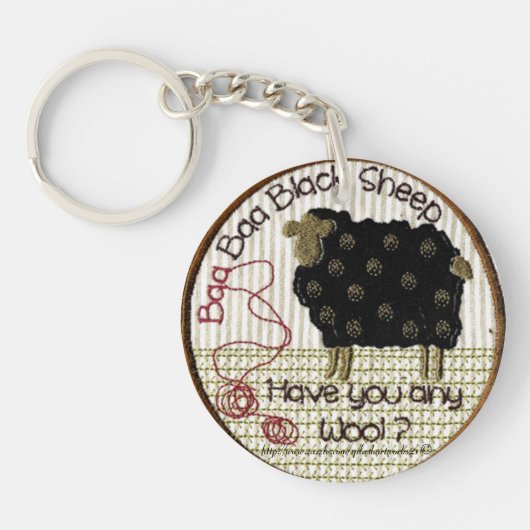 Porte-clés "Baa Baa Black Sheep" (Devant)