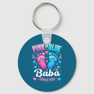 Porte-clés Baba rose ou bleu adore la fête de révélation du s