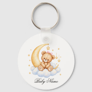 Porte-clés Baby Birth Custom Monogram Parents Keychain