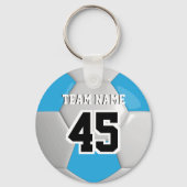 Porte-clés Baby Blue & White Team Soccer Ball (Recto)