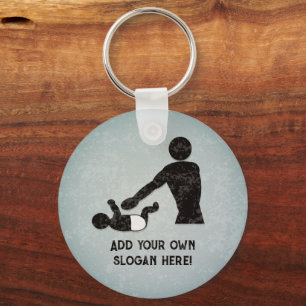 Porte-clés Baby Change New Daddy ajouter du texte amusant ava