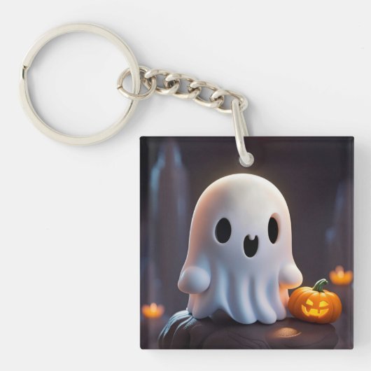 Porte-clés Baby Ghost Déplaisant mignon caractère Halloween (Devant)
