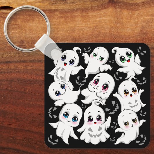 Porte-clés Baby Ghosts Éffrayant mignon Halloween humeur (Recto)
