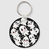 Porte-clés Baby Ghosts Éffrayant mignon Halloween humeur (Recto)