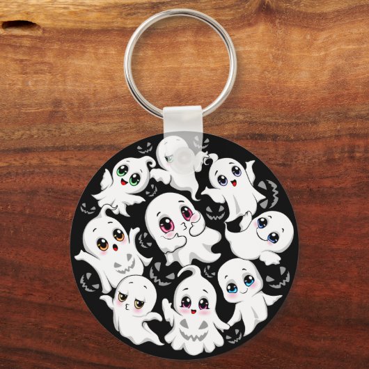 Porte-clés Baby Ghosts Éffrayant mignon Halloween humeur (Recto)