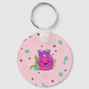 Porte-clés Baby Girl Kawaii Octopus