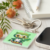 Porte-clés Baby Owl St Patrick Paddy Cartoon (Devant Droit)