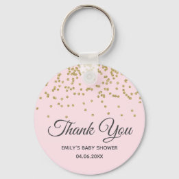 Porte-clés Baby shower de Merci de Parties scintillant en or