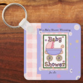 Porte-clés Baby shower fille (Recto)