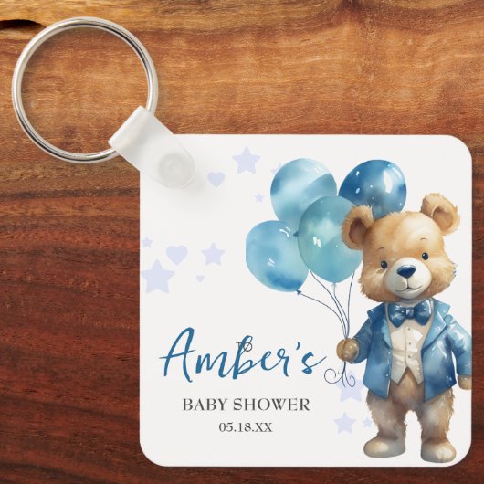 Porte-clés Baby shower Teddy Bear (Recto)
