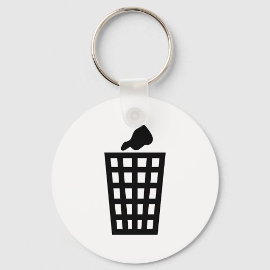 Porte-clés Bac à déchets noirs (Recto)
