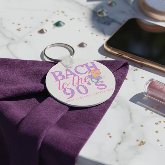 Porte-clés Bach to the 90s - Retro Bachelorette Party Design