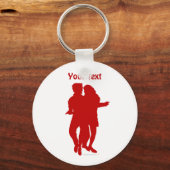 Porte-clés Bachata Latin Dancers Silhouette Custom (Recto)