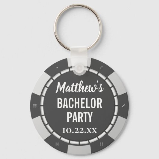 Porte-clés Bachelor Party Jeu Poker Chip (Recto)