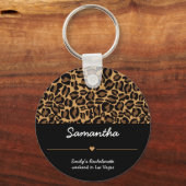 Porte-clés Bachelorette Bride Boujee Empreinte de léopard bra (Verso)