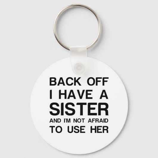 PORTE-CLÉS BACK OFF I HAVE A (Recto)