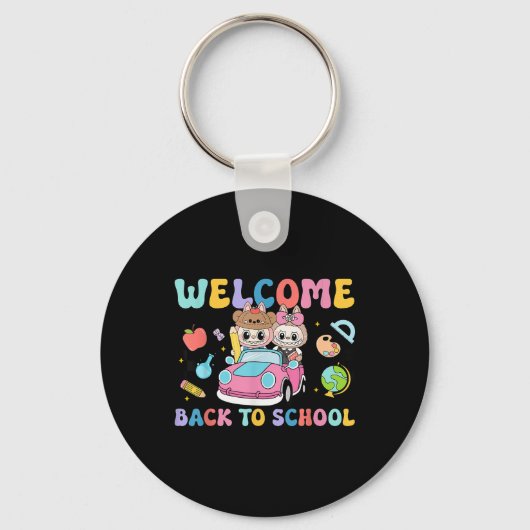 Porte-clés Back To School First Day Of School Monster Teacher (Recto)