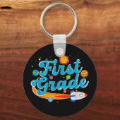 Porte-clés Back to school outer space teacher first grade (Recto)