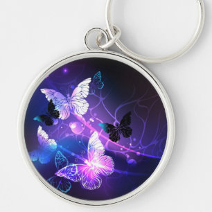 Porte-clés Background with Night Butterflies