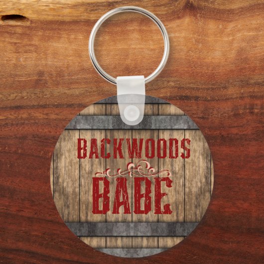 Porte-clés Backwoods Babe Whiskey Keg Porte - clé (Verso)