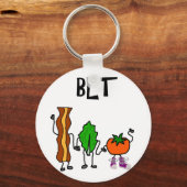 Porte-clés Bacon drôle, laitue et caricature tomate (Recto)