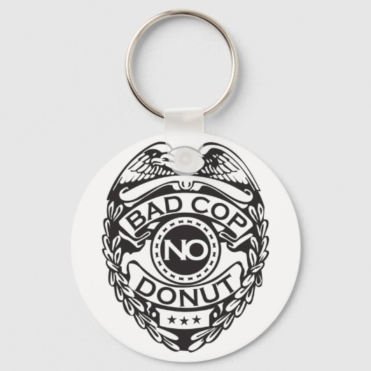 Porte-clés Bad Cop No Donut - Noir (Recto)