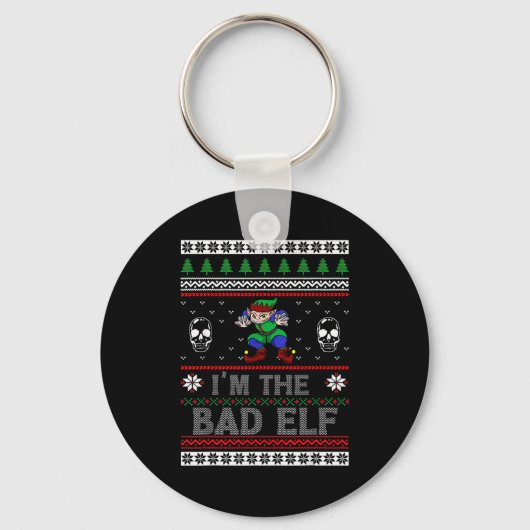 Porte-clés Bad Elf Ugly Christmas For Elves Lover (Recto)