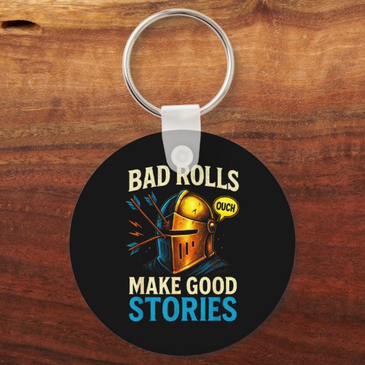 Porte-clés Bad Rolls Make Good Stories - Rpg Gaming Fun (Recto)