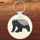 Porte-clés Badass Honey Badger Fearless Attitude Animal Art (Recto)