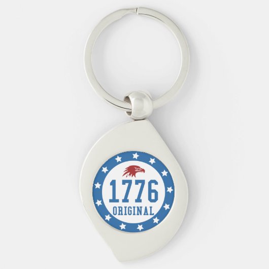 Porte-clés Badge 4 juillet 1776 original (Devant)
