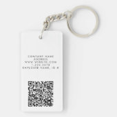 Porte-clés Badge Arrière - plan Aqua Blue Watercolor (Dos)