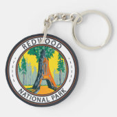 Porte-clés Badge d'arbre du chandelier du parc national Redwo (Dos)