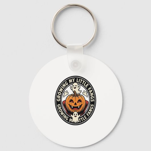 Porte-clés Badge de citrouille de vampire faisant pousser mes (Recto)